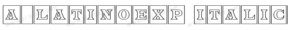 a_LatinoExp Italic字体转换